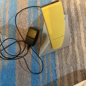 Bang & Olufsen yellow landline phone and Charger